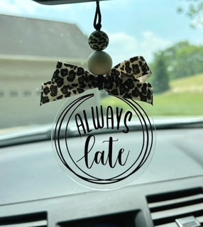 Always Late Rear-view Mirror Charm