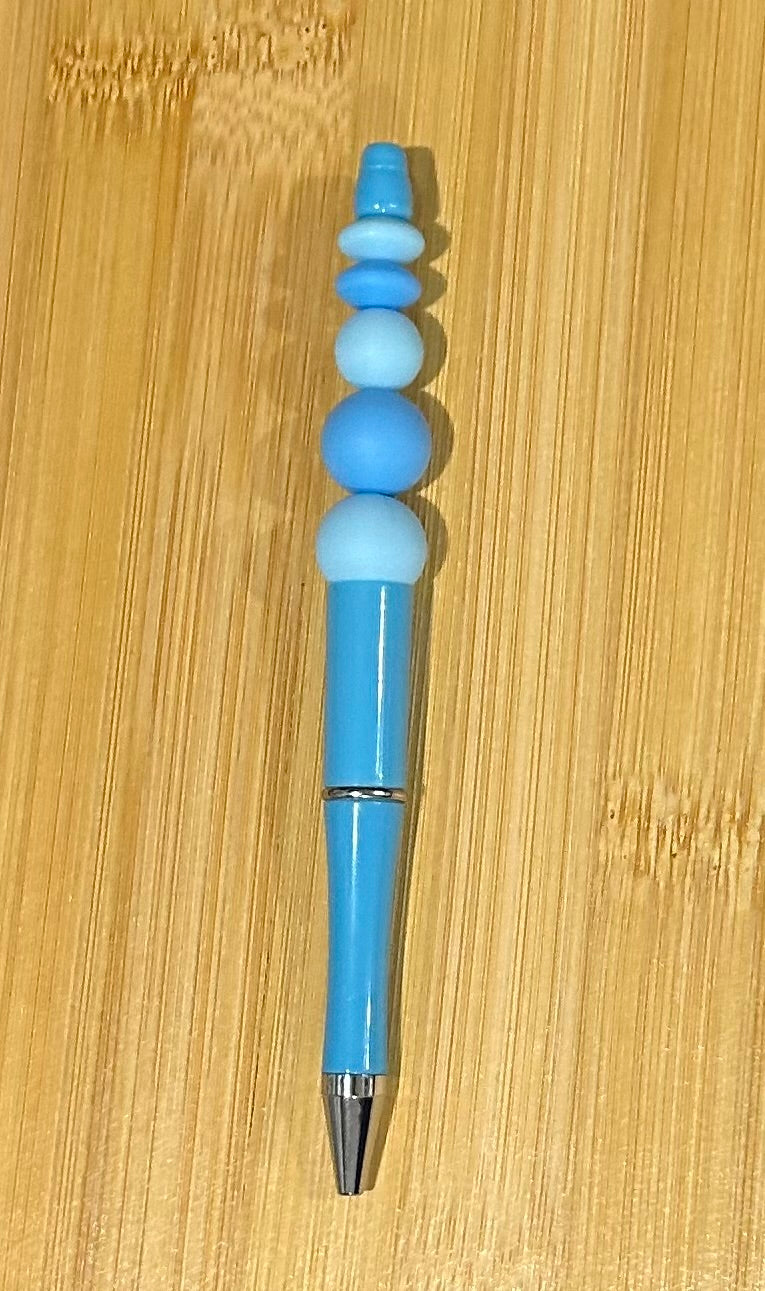Blue Beaded Pen