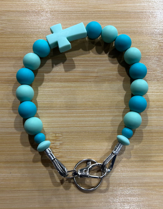 Small Turquoise Cross Pet Collar