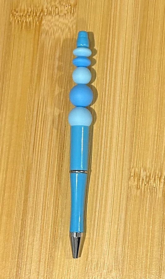Blue Beaded Pen