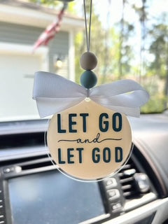 Let go & Let God Rearview Mirror Charm