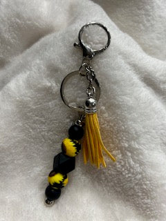Beaded Sunflower Keychain
