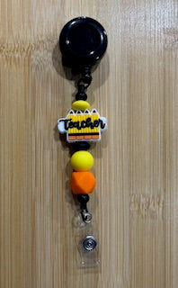 Yellow Teacher Badge Reel